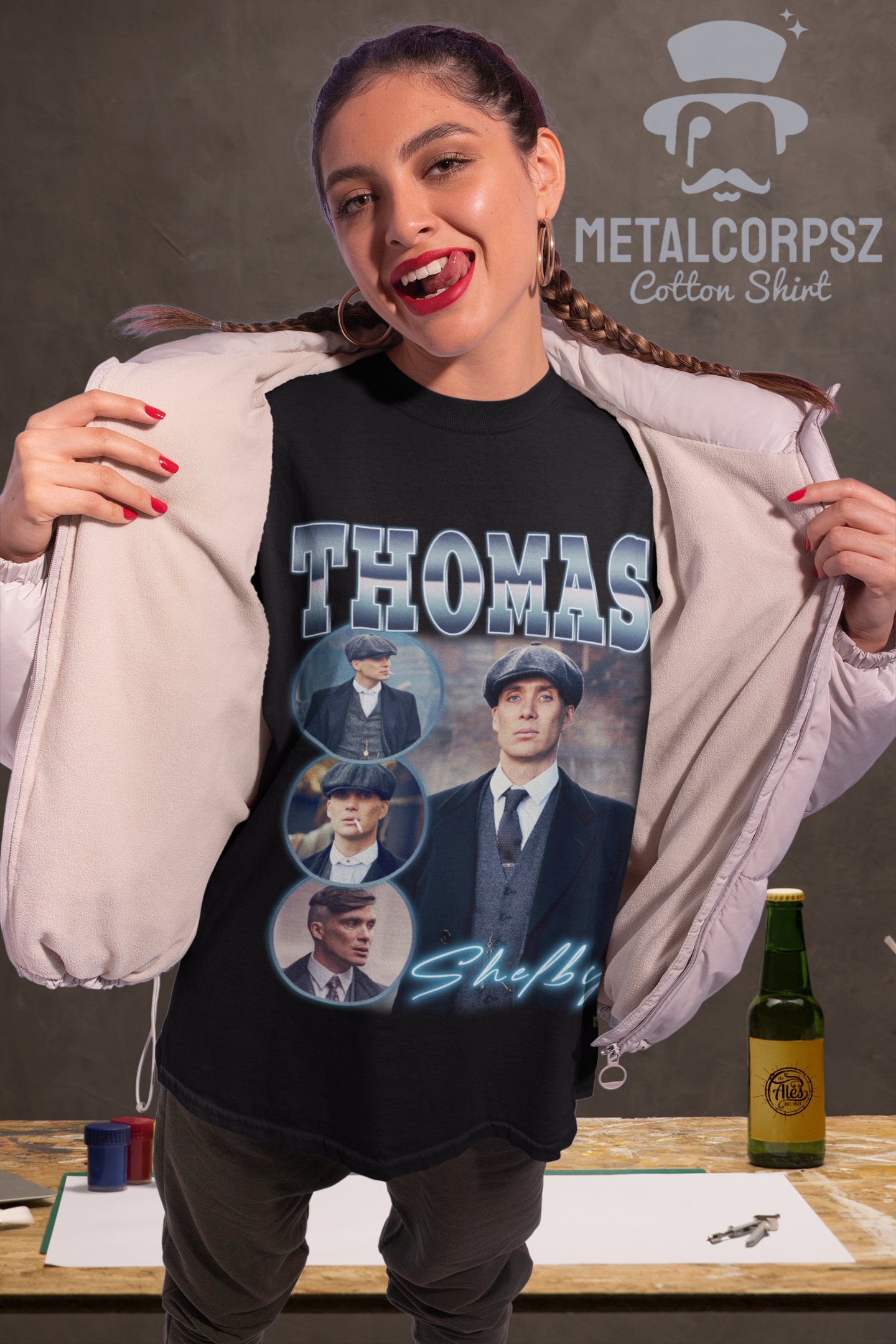 Thomas Shelby Peaky Blinders Inspired 90 Portrait Unisex T-Shirt Thomas Shelby Peaky Blinders Inspired 90 Portrait Unisex T-Shirt