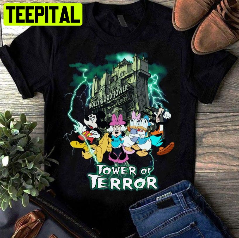 Tower Of Terror Mickey And Friends Halloween Trending Unisex T-Shirt Tower Of Terror Mickey And Friends Halloween Trending Unisex T-Shirt