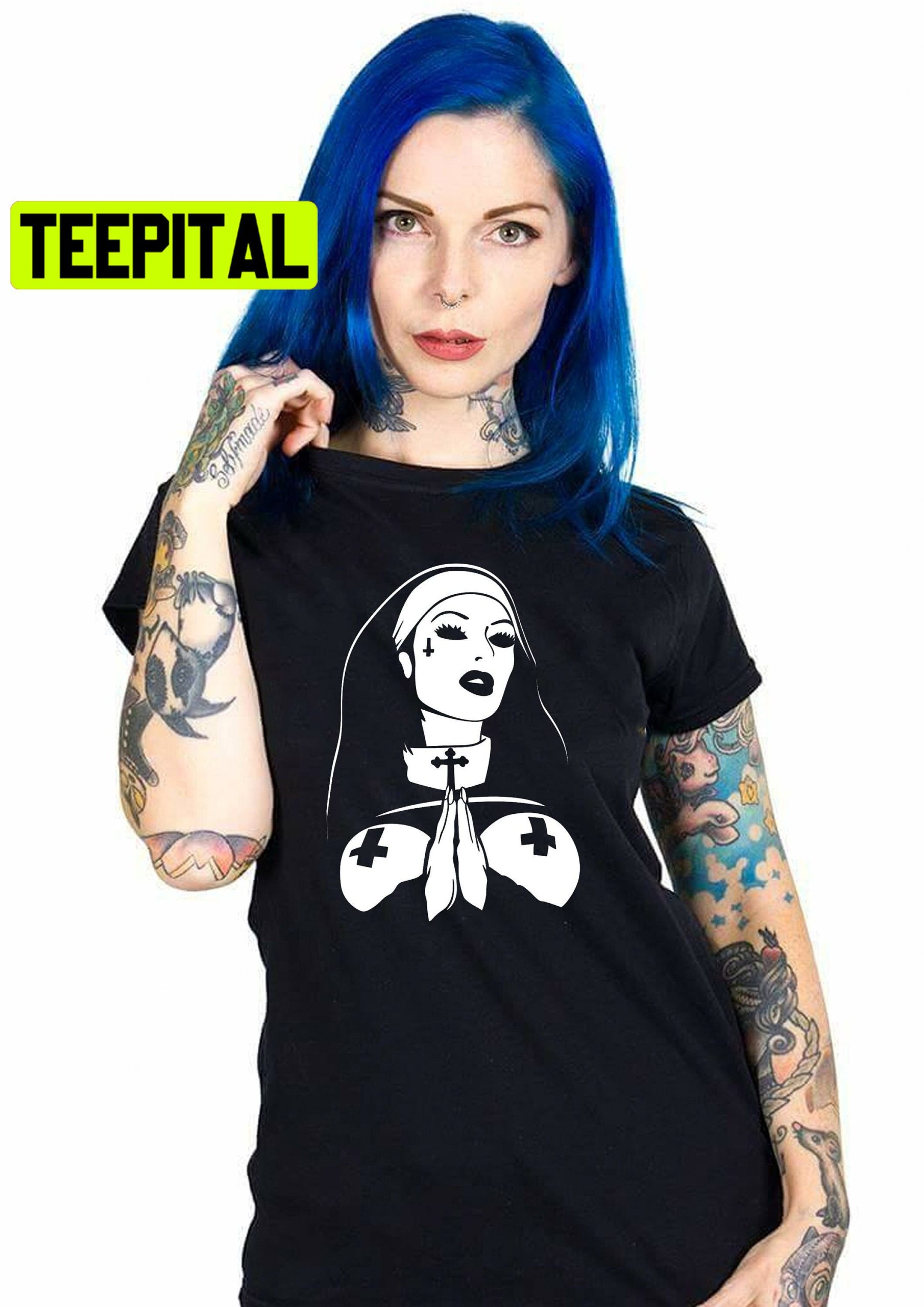 Unholy Nun Halloween Unisex T-Shirt Unholy Nun Halloween Unisex T-Shirt