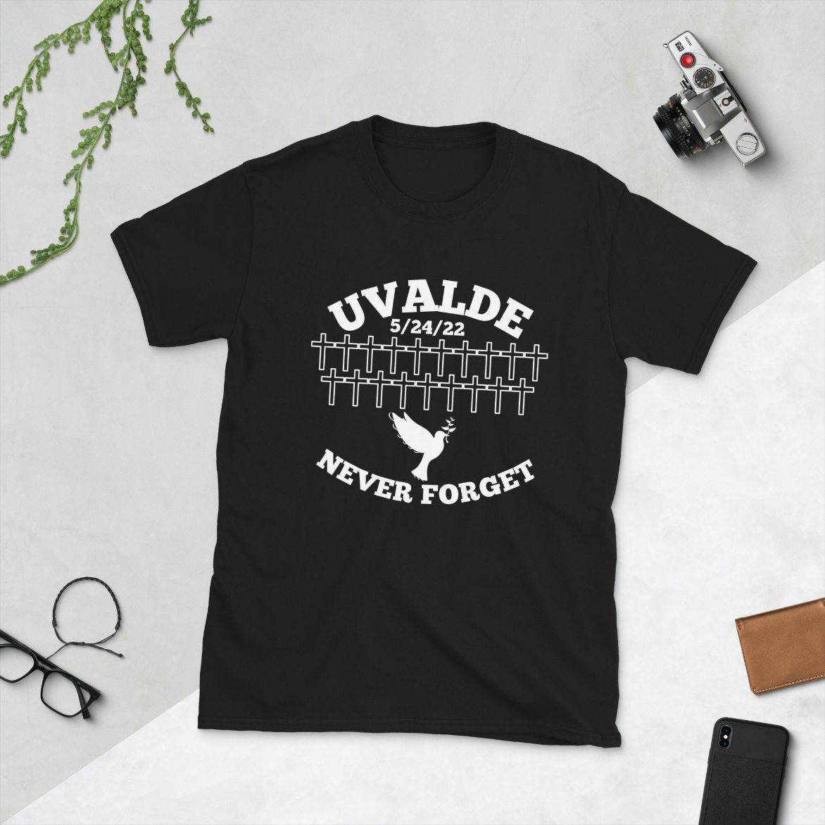 UVALDE 19 Crosses Never Forget T-Shirt UVALDE 19 Crosses Never Forget T-Shirt