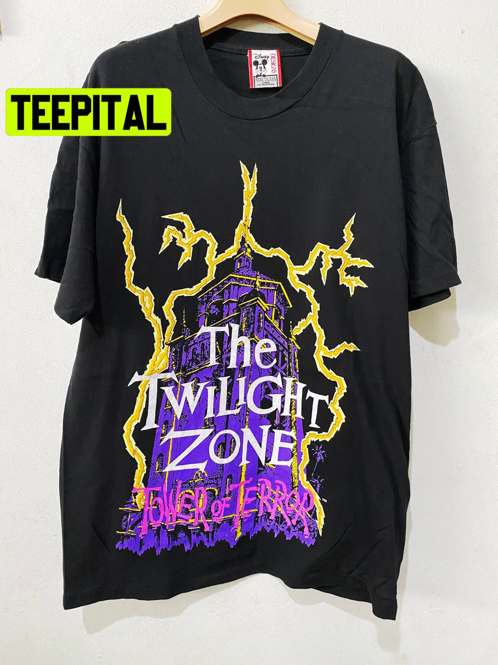 Vintage 1990s Twilight Zone Tower Of Terror Disney Halloween Trending Unisex T-Shirt Vintage 1990s Twilight Zone Tower Of Terror Disney Halloween Trending Unisex T-Shirt