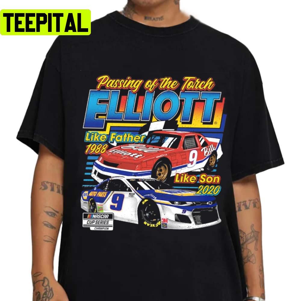 Vintage Bill Elliott 9 Retro Nascar Car Racing Unisex T-Shirt Vintage Bill Elliott 9 Retro Nascar Car Racing Unisex T-Shirt