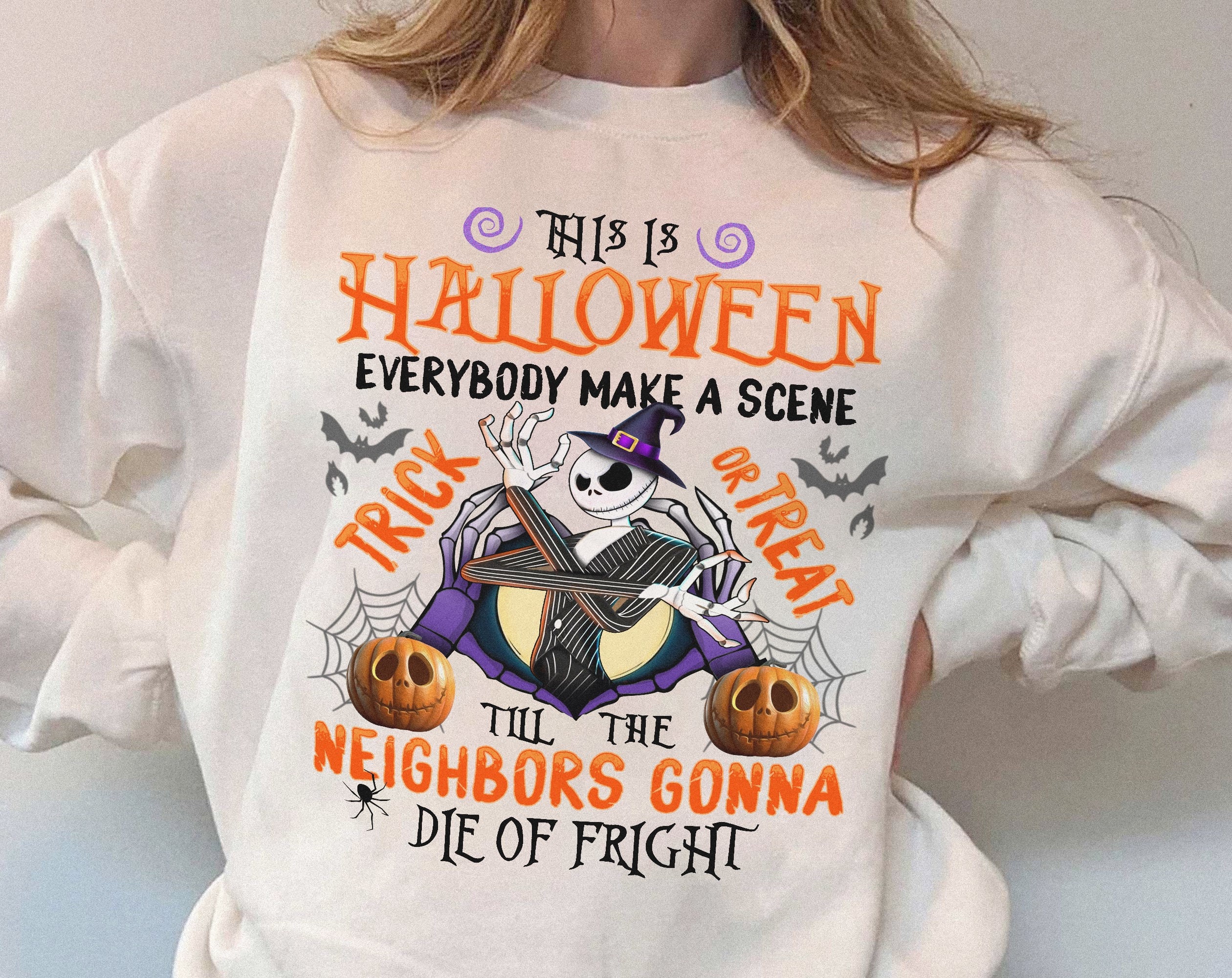 Vintage Jack Skellington Hallowentown The Nightmare Retro Disney Halloween Unisex Sweatshirt Vintage Jack Skellington Hallowentown The Nightmare Retro Disney Halloween Unisex Sweatshirt