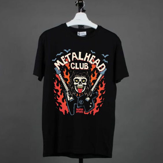 Vintage Metalhead Club Halloween Eddie's Metalhead Club Eddie Playing Guitar Unisex T-Shirt Vintage Metalhead Club Halloween Eddie's Metalhead Club Eddie Playing Guitar Unisex T-Shirt