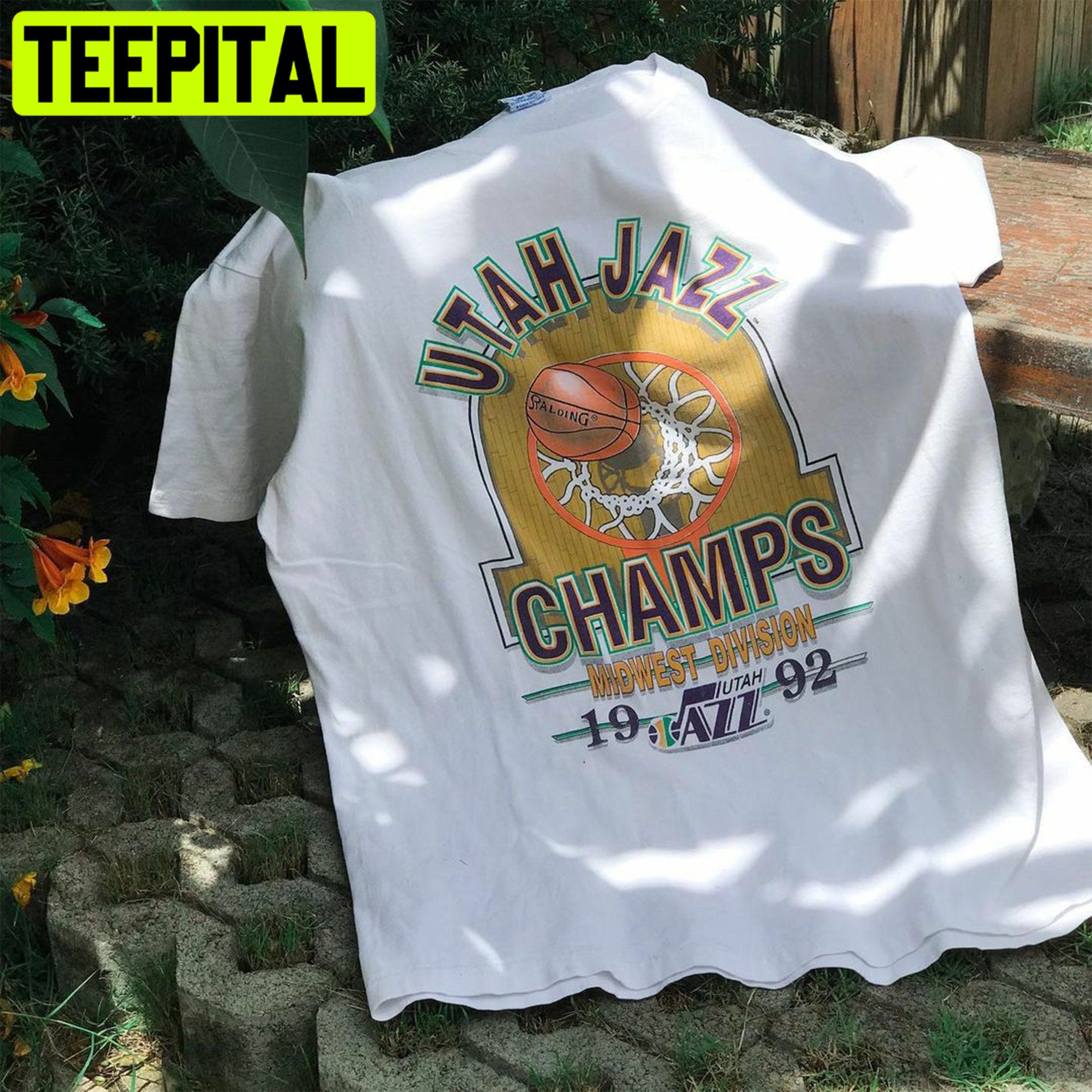 Vintage Nba Utah Jazz Champs Midwest Division 1992 Trending Unisex T-Shirt Vintage Nba Utah Jazz Champs Midwest Division 1992 Trending Unisex T-Shirt