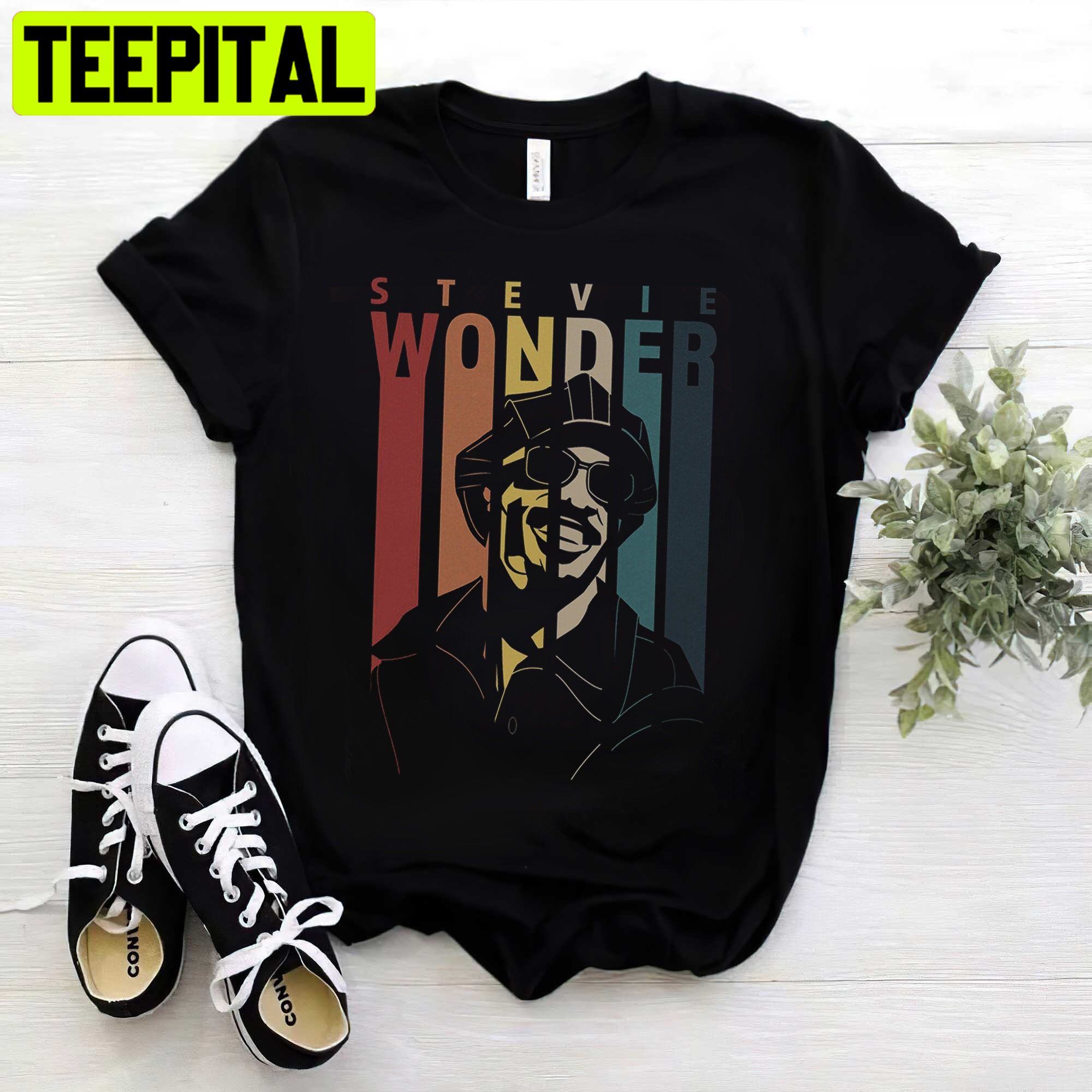 Vintage Retro Stevie Wonder Unisex Shirt Vintage Retro Stevie Wonder Unisex Shirt