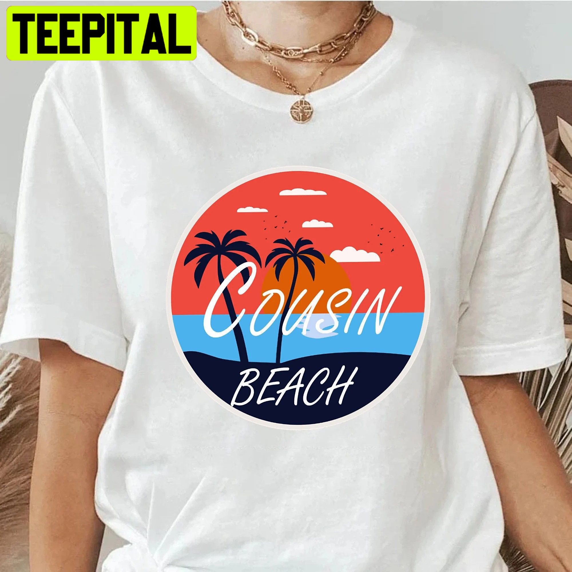 Vintage Sunset Cousins Beach Unisex Shirt Vintage Sunset Cousins Beach Unisex Shirt