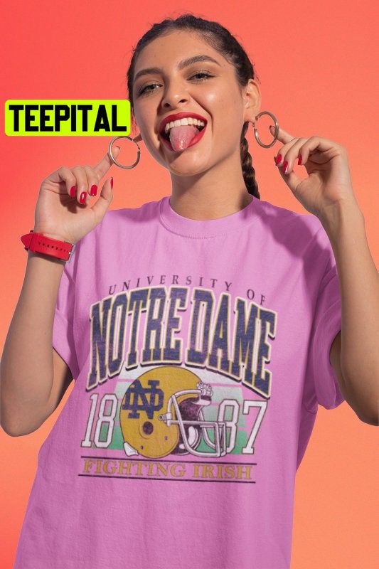 Vintage University Of Notre Dame 1887 Football Trending Unisex Shirt Vintage University Of Notre Dame 1887 Football Trending Unisex Shirt