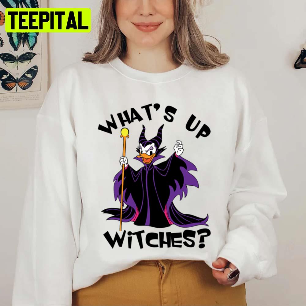 What Up Witches Donald Duck Funny Graphic Halloween Spooky Night Unisex Sweatshirt What Up Witches Donald Duck Funny Graphic Halloween Spooky Night Unisex Sweatshirt