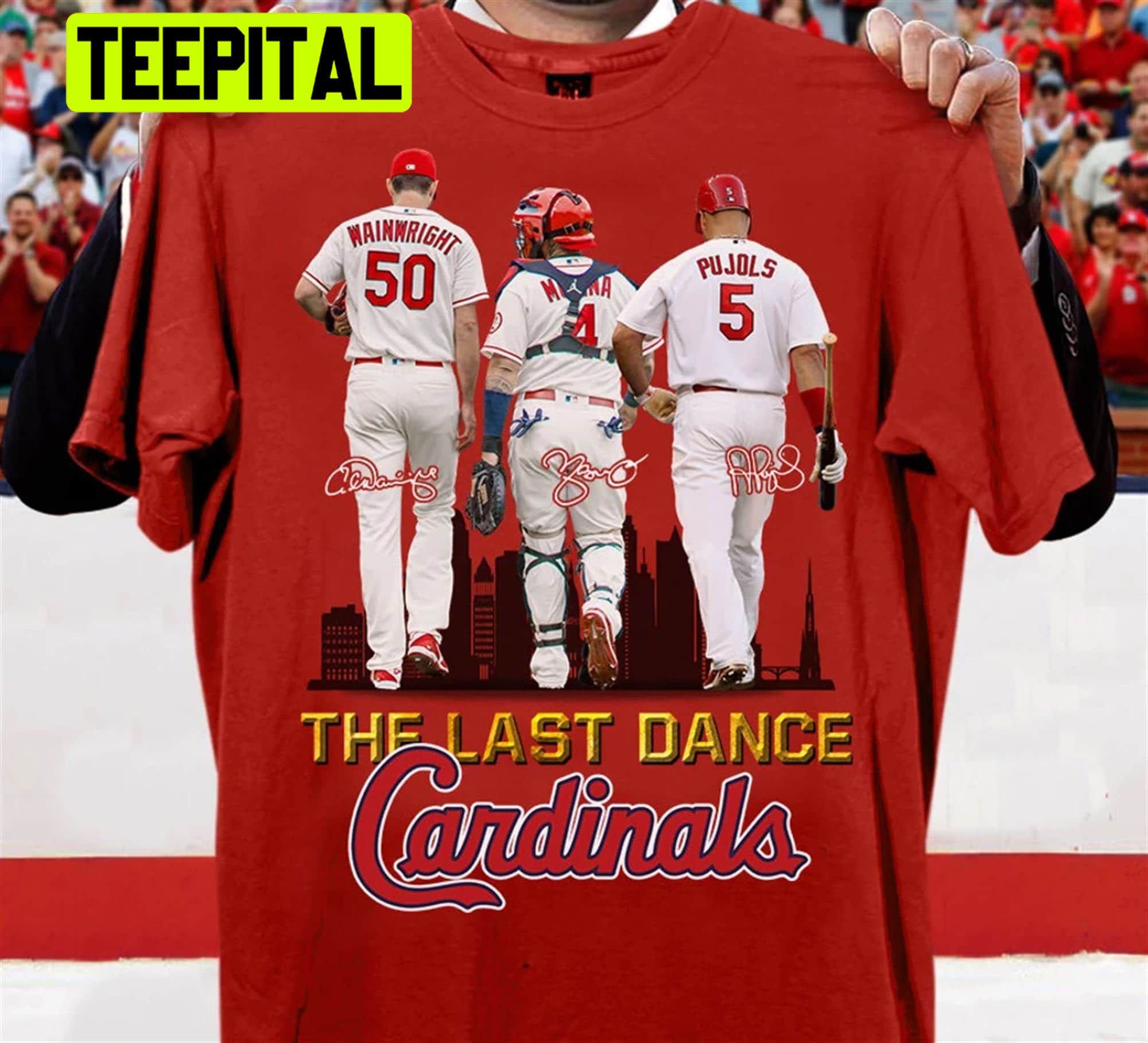 Yadi Waino Pujols One Last Run 2022 The Last Dance Cardinals Baseball Unisex T-Shirt Yadi Waino Pujols One Last Run 2022 The Last Dance Cardinals Baseball Unisex T-Shirt