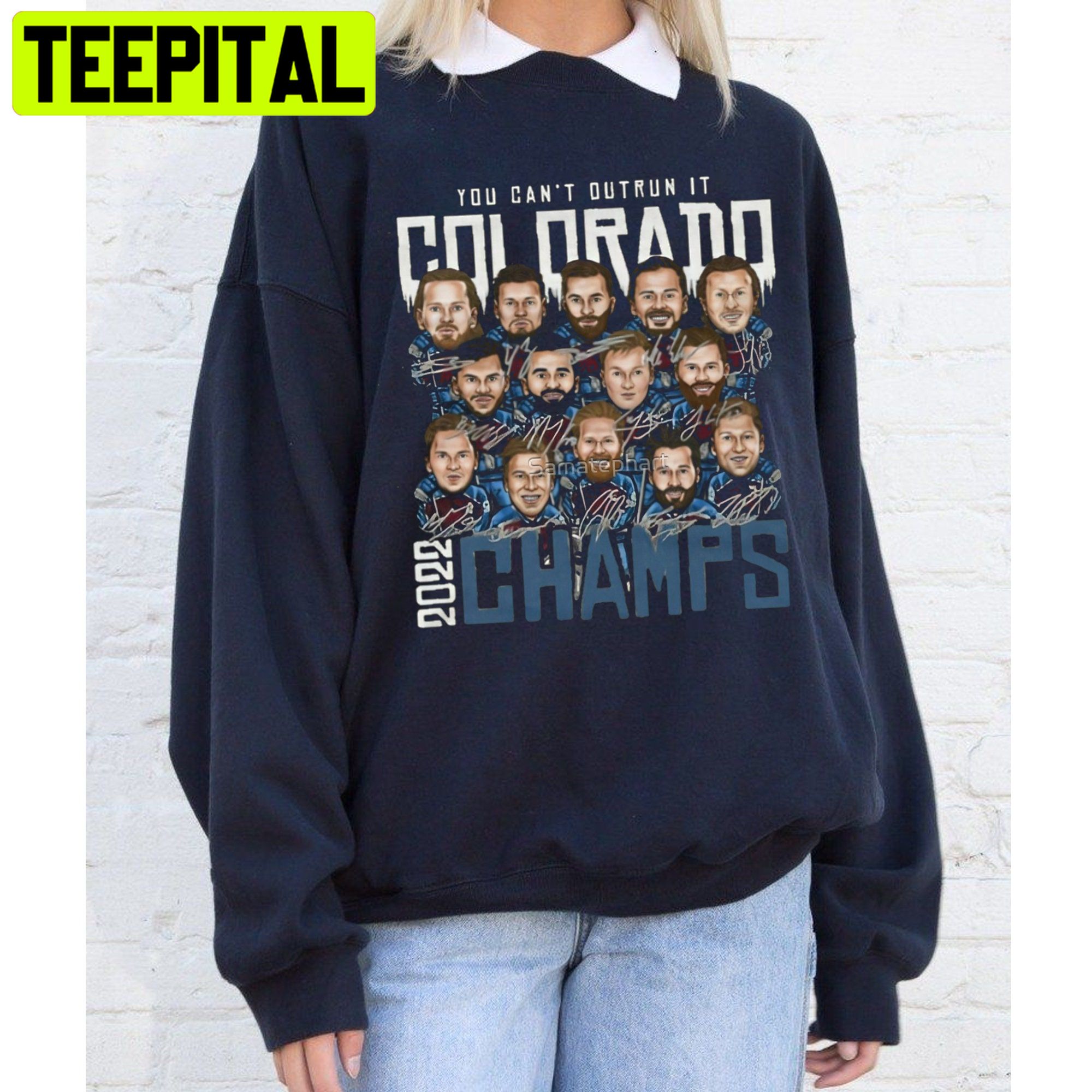 You Can't Outrun It Colorado Avalanche Signature 2022 Stanley Cup Champion Trending Unisex Sweatshirt You Can't Outrun It Colorado Avalanche Signature 2022 Stanley Cup Champion Trending Unisex Sweatshirt