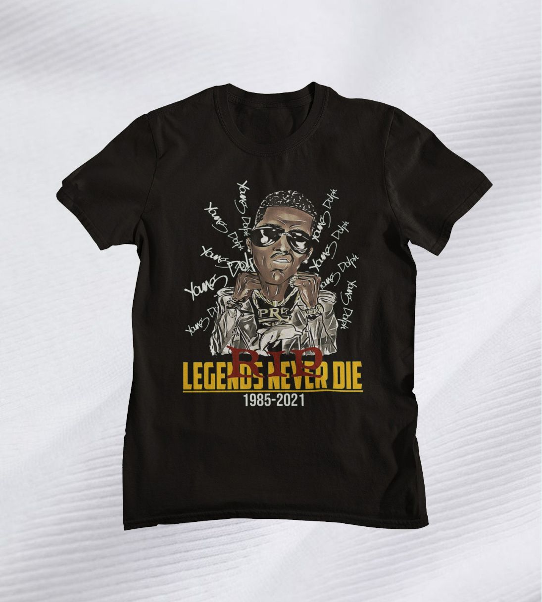 Young Dolph PRE Legends Never Die T-Shirt Young Dolph PRE Legends Never Die T-Shirt