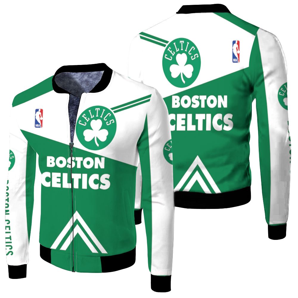 3d Boston Celtics 3ds 3d Jersey Fleece Bomber Jacket 3d Boston Celtics 3ds 3d Jersey Fleece Bomber Jacket