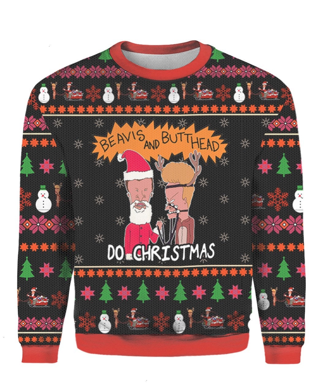 3D Gift Beavis Butthead Do Xmas Ugly 3D Sweatshirt 3D Gift Beavis Butthead Do Xmas Ugly 3D Sweatshirt