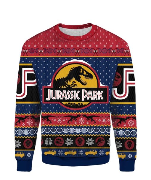 3D Jurassic Park Merry Christmas 2022 Ugly Sweatshirt