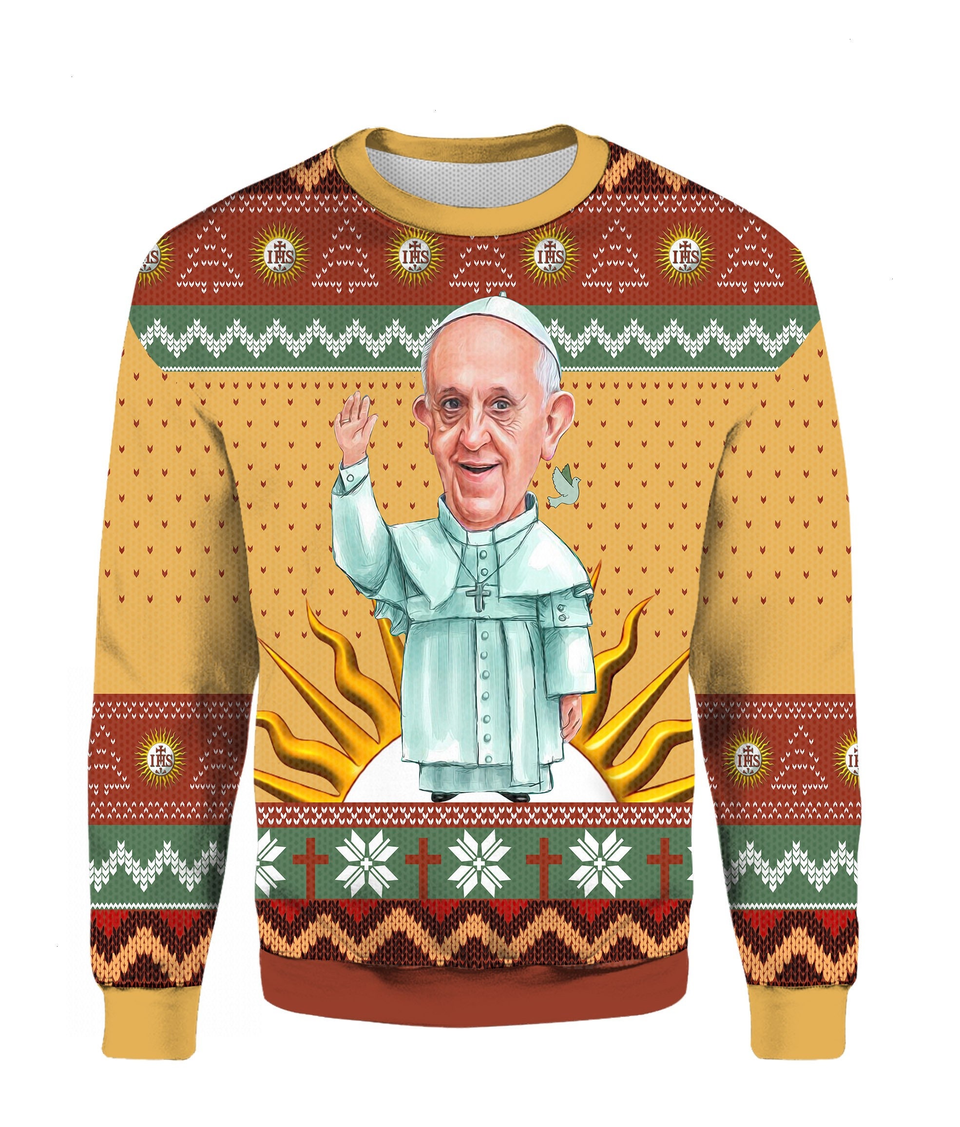 3D Pope Francis Christmas 2022 Ugly Sweatshirt 3D Pope Francis Christmas 2022 Ugly Sweatshirt