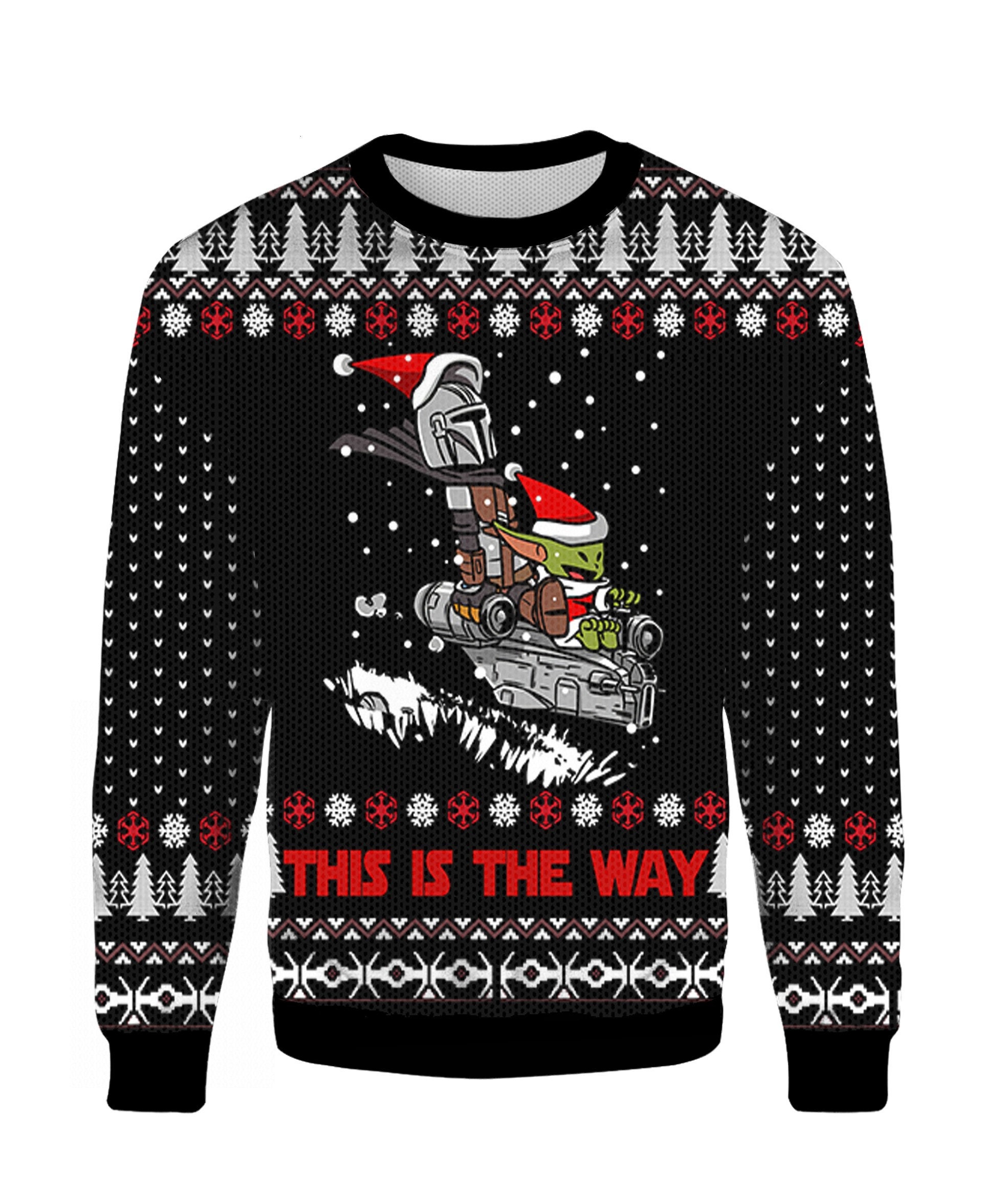 3D This Is The Way Yoda Star Wars Ugly Christmas Sweatshirt 3D This Is The Way Yoda Star Wars Ugly Christmas Sweatshirt
