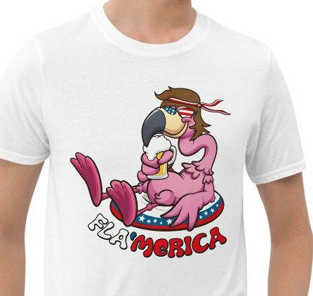 4th of July Flamingo Flamerica T-Shirt 4th of July Flamingo Flamerica T-Shirt