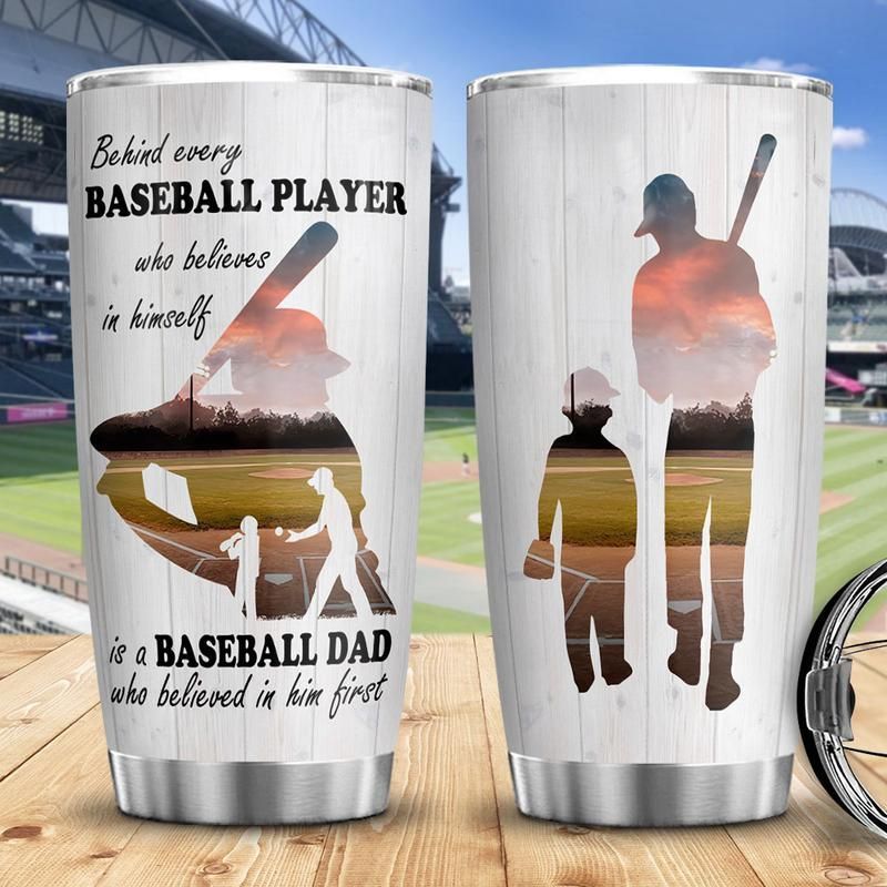 A Baseball Dad Always Be With You Stainless Steel Cup A Baseball Dad Always Be With You Stainless Steel Cup