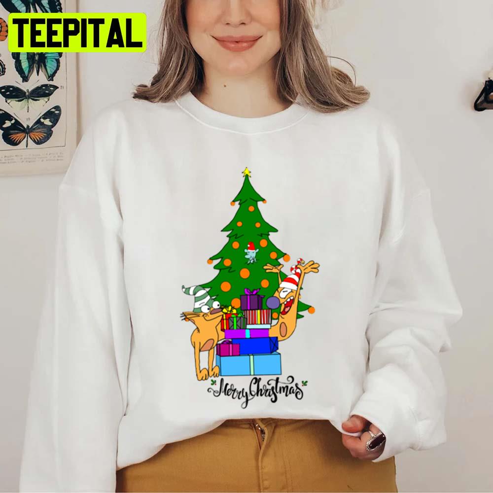 A Very Catdog Christmas Design Cartoon Unisex Sweatshirt A Very Catdog Christmas Design Cartoon Unisex Sweatshirt