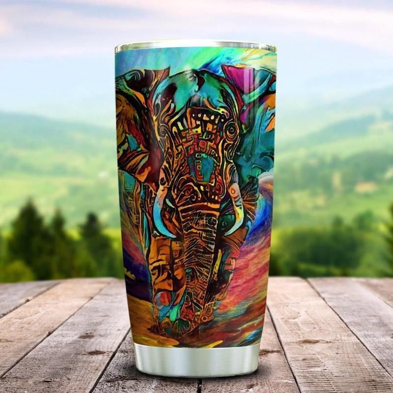 Abstract Art Elephant Stainless Steel Cup Abstract Art Elephant Stainless Steel Cup