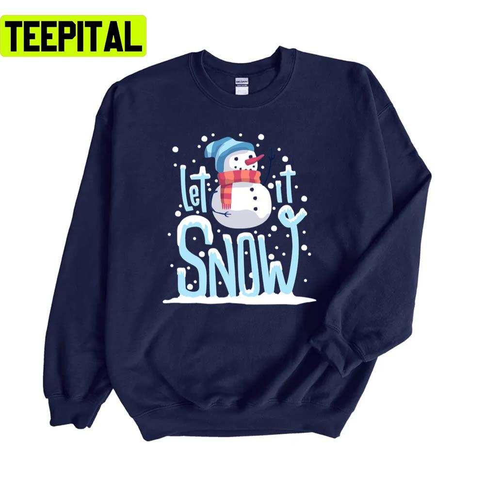 Aesthetic Art Let It Snow Snowman Unisex Sweatshirt Aesthetic Art Let It Snow Snowman Unisex Sweatshirt