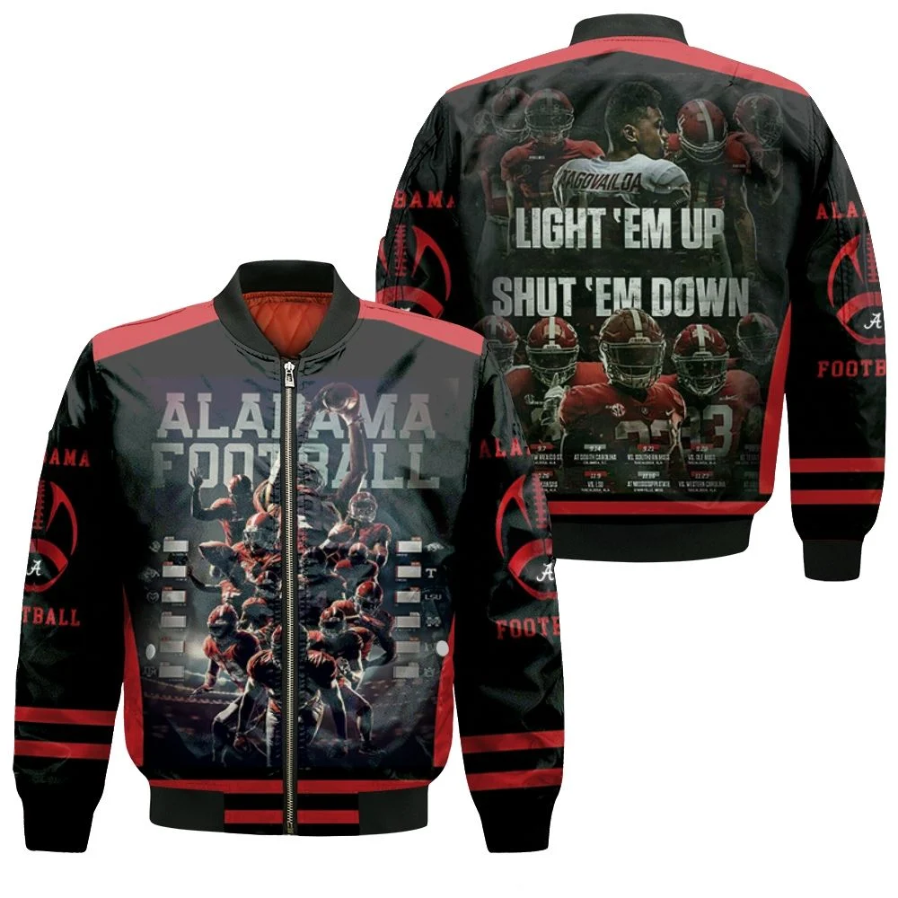 Alabama Crimson Tide Football Team Bomber Jacket Alabama Crimson Tide Football Team Bomber Jacket