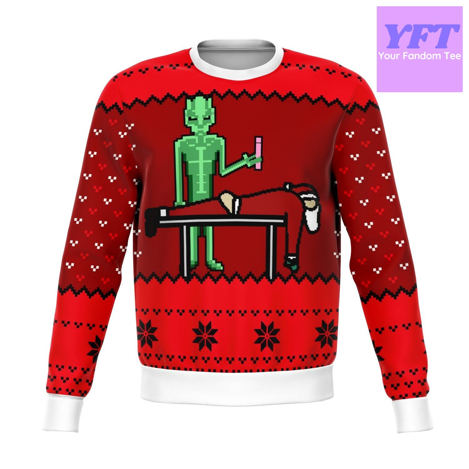 Alien And Santa Dildo Funny Meme 2022 Design 3d Ugly Christmas Sweater Alien And Santa Dildo Funny Meme 2022 Design 3d Ugly Christmas Sweater