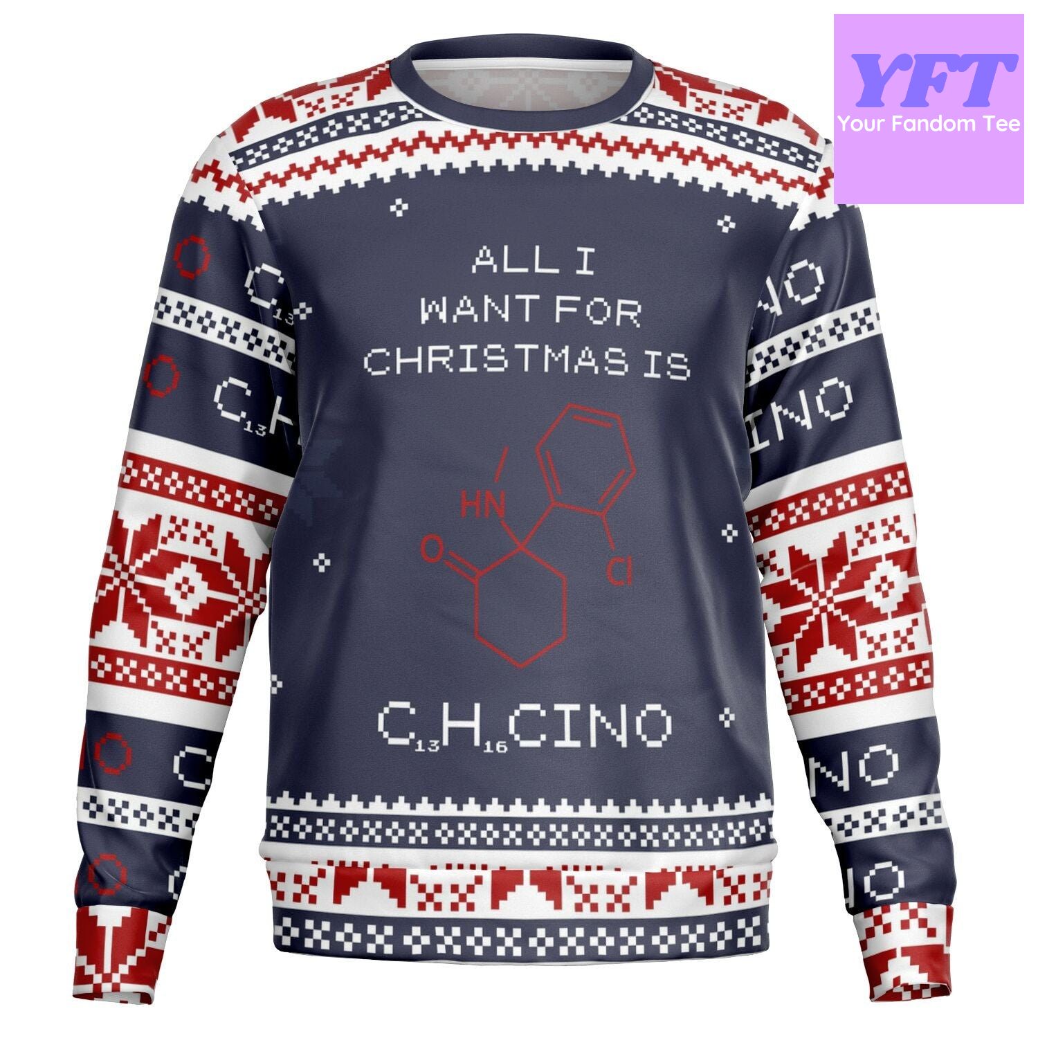 All I Want For C13h16clno For For Meme 3d Ugly Christmas Sweater All I Want For C13h16clno For For Meme 3d Ugly Christmas Sweater