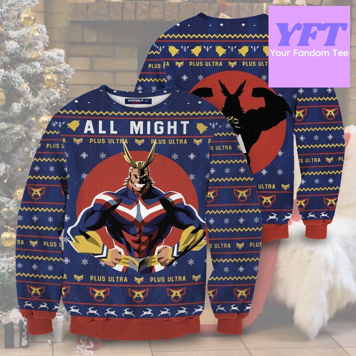 All Might Xmas 3d Ugly Christmas Sweater All Might Xmas 3d Ugly Christmas Sweater