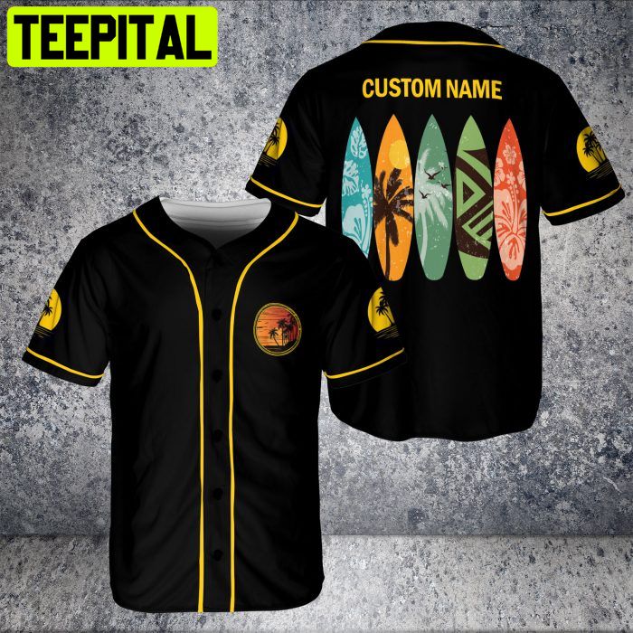 Aloha TIki Bar - Afternoon and Beach Style Custom Name BaseBall Jersey Aloha TIki Bar - Afternoon and Beach Style Custom Name BaseBall Jersey