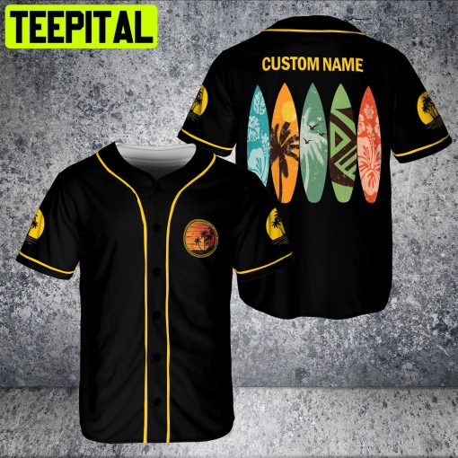 Aloha TIki Bar – Afternoon and Beach Style Custom Name BaseBall Jersey
