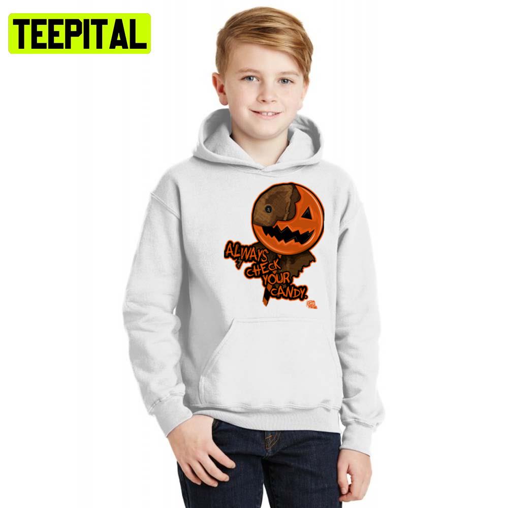 Always Check Your Candy Halloween Illustration Hoodie Always Check Your Candy Halloween Illustration Hoodie