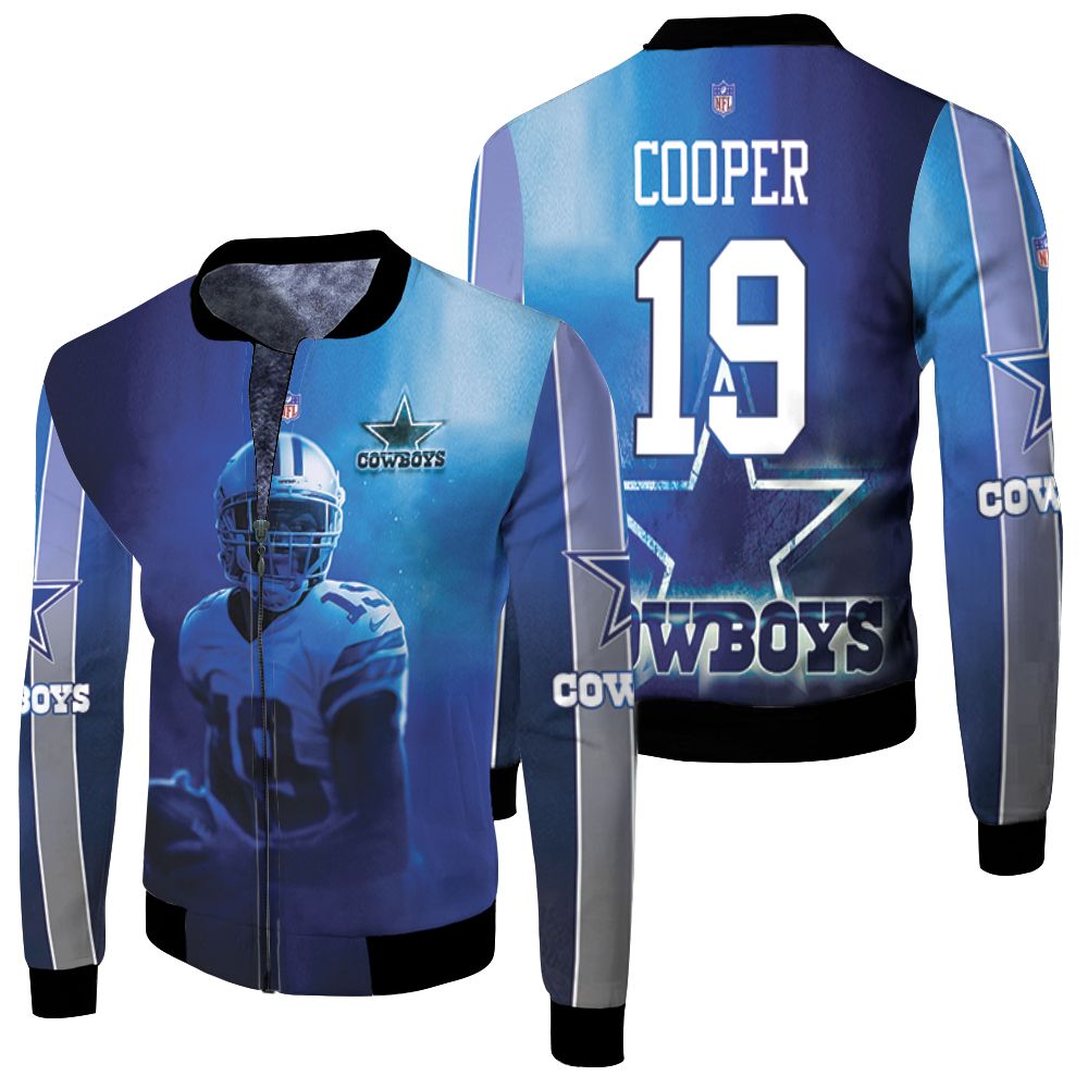 Amari Cooper 19 Dallas Cowboys 3d Fleece Bomber Jacket Amari Cooper 19 Dallas Cowboys 3d Fleece Bomber Jacket