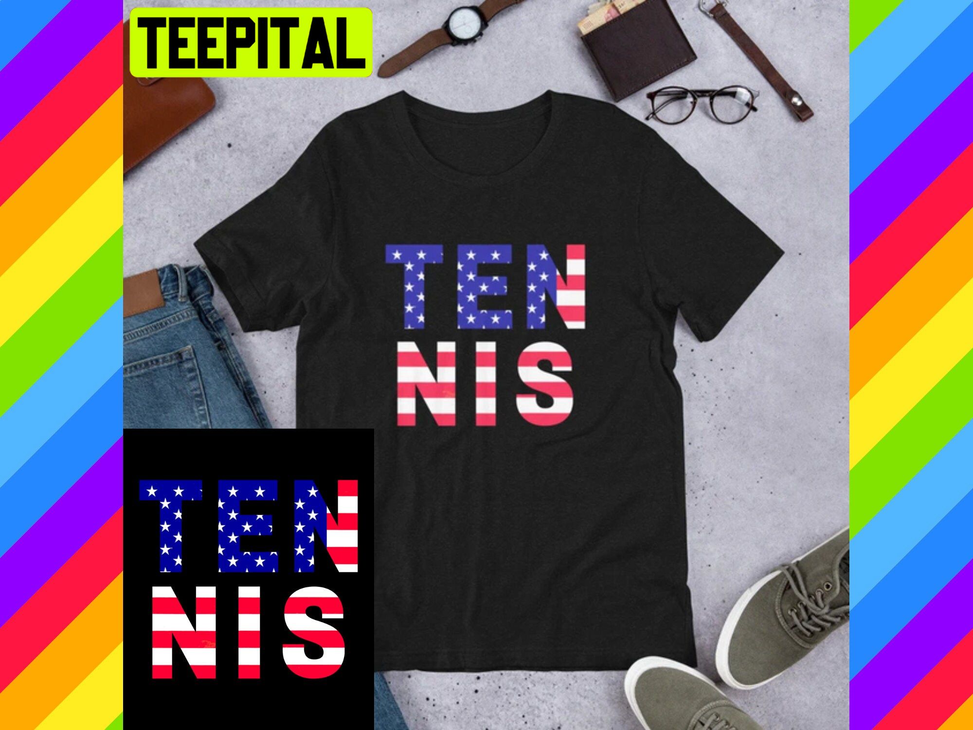 American Flag Us Open Tennis 2022 Trending Unisex Shirt American Flag Us Open Tennis 2022 Trending Unisex Shirt