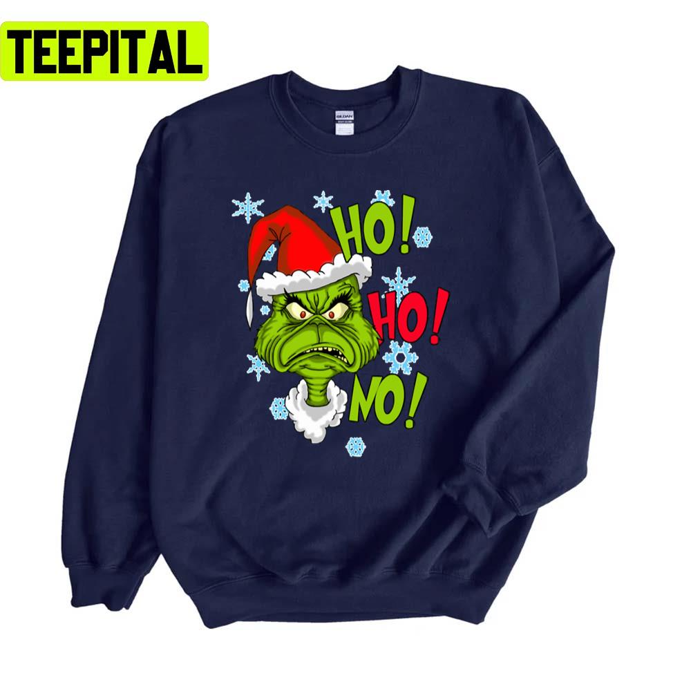 Angry Grinch Hohoho Design Christmas Unisex Sweatshirt Angry Grinch Hohoho Design Christmas Unisex Sweatshirt