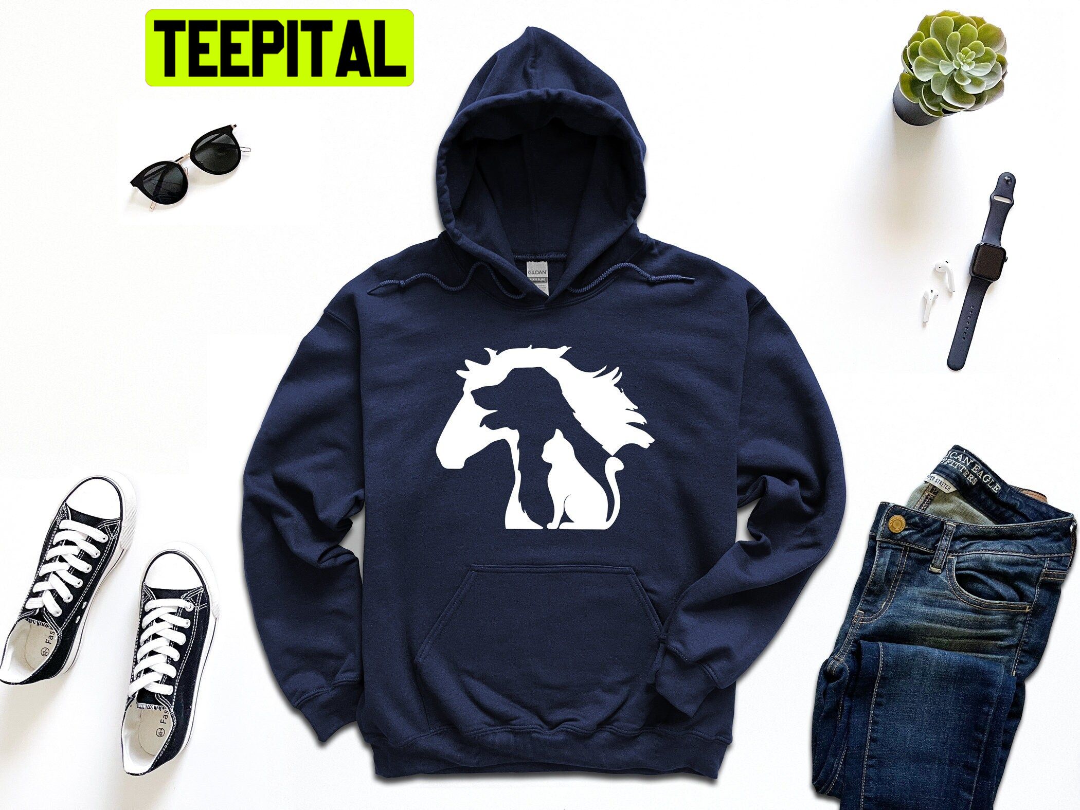 Animal Lover Horse Dog Cat Trending Unisex Hoodie Animal Lover Horse Dog Cat Trending Unisex Hoodie