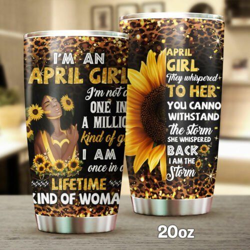 April Black Girl Queen Melanin Stainless Steel Cup April Black Girl Queen Melanin Stainless Steel Cup