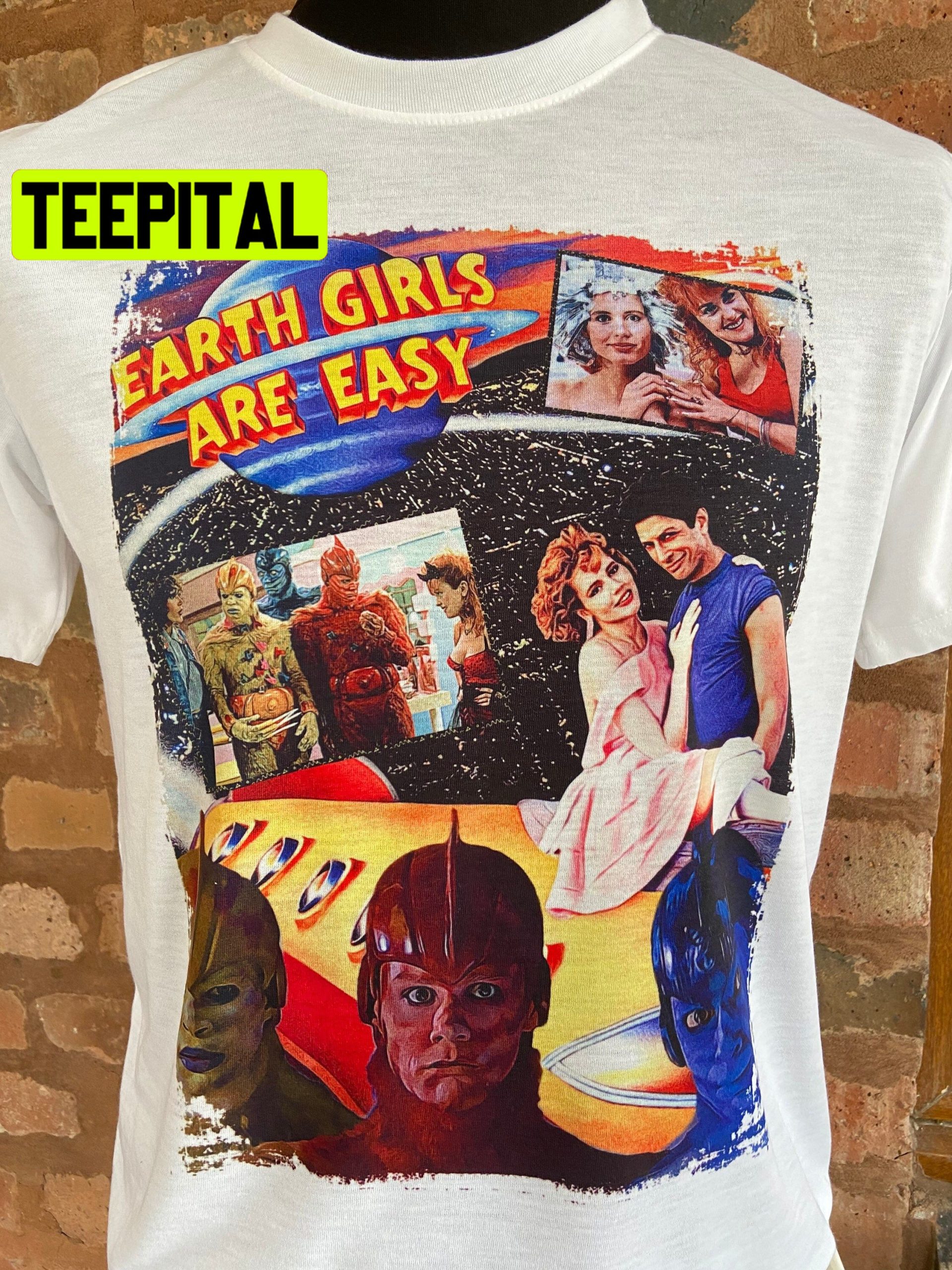 Art Earth Girls Are Easy 80’s Movie Geena Davis Jeff Goldblum Jim Carrey Damon Wayans Julie Brown Halloween Trending Unsiex T-Shirt Art Earth Girls Are Easy 80’s Movie Geena Davis Jeff Goldblum Jim Carrey Damon Wayans Julie Brown Halloween Trending Unsiex T-Shirt