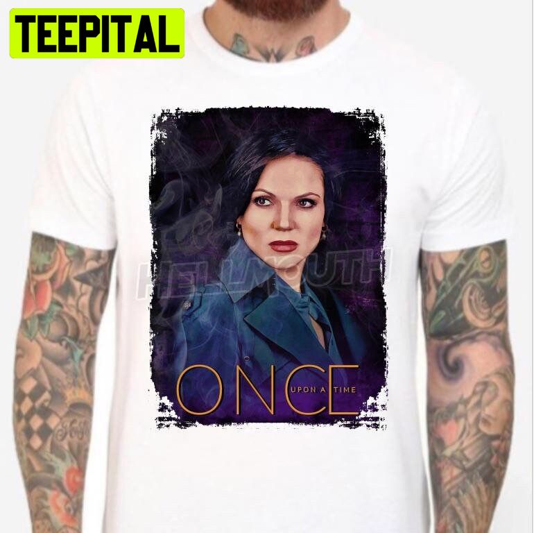 Art Regina Mills Evil Queen Once Upon A Time White Halloween Trending Unsiex T-Shirt Art Regina Mills Evil Queen Once Upon A Time White Halloween Trending Unsiex T-Shirt