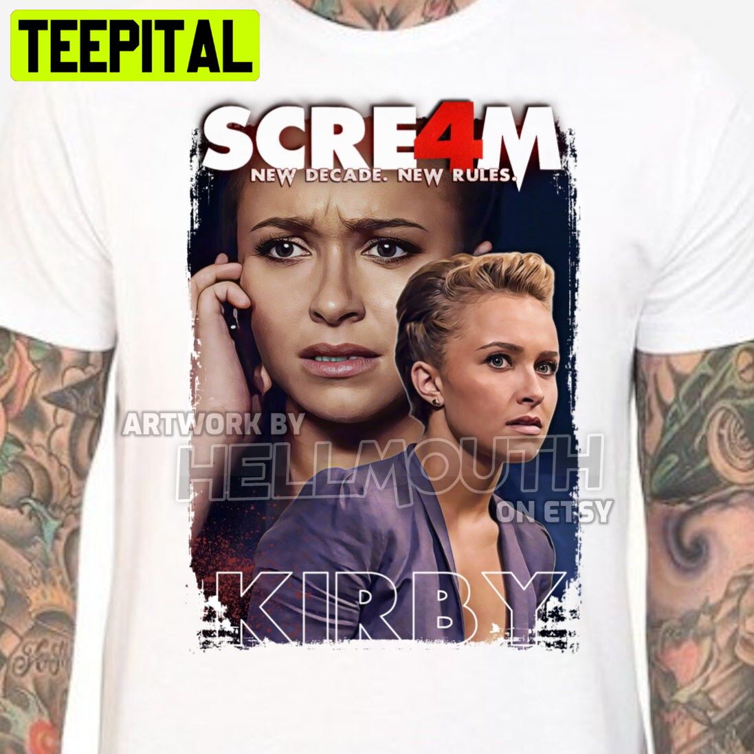 Art Scream 4 Movie Kirby Hayden Panettiere Halloween Trending Unsiex T-Shirt Art Scream 4 Movie Kirby Hayden Panettiere Halloween Trending Unsiex T-Shirt