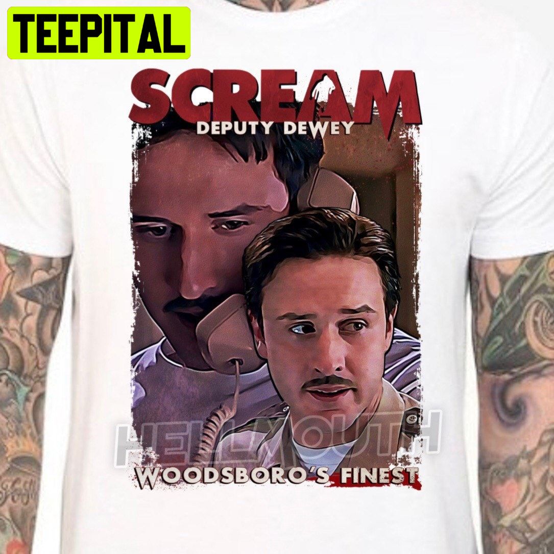 Art Scream Dewey Riley David Arquette Halloween Trending Unsiex T-Shirt Art Scream Dewey Riley David Arquette Halloween Trending Unsiex T-Shirt
