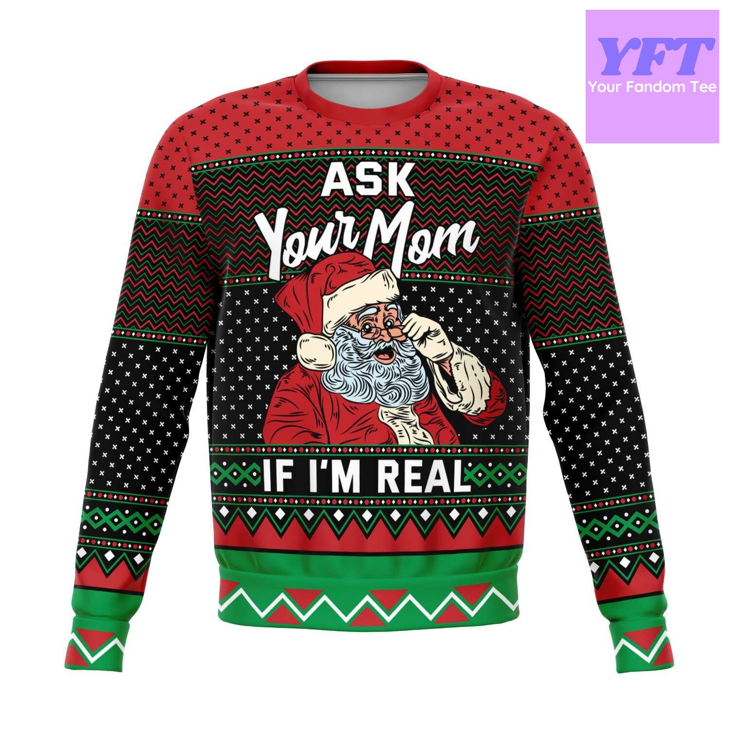 Ask Your Mom 2022 Naughty Meme 3d Ugly Christmas Sweater Ask Your Mom 2022 Naughty Meme 3d Ugly Christmas Sweater