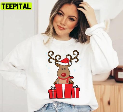 Baby Reindeer Bearing Relaxed Fit Christmas Unisex Sweatshirt