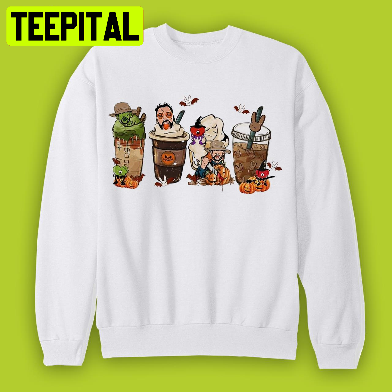 Bad Bunny Latte Coffee Pumpkin Spice Latte Cool Halloween Shirt Bad Bunny Latte Coffee Pumpkin Spice Latte Cool Halloween Shirt