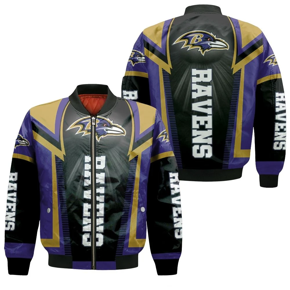 Baltimore Ravens For Fans Bomber Jacket Baltimore Ravens For Fans Bomber Jacket