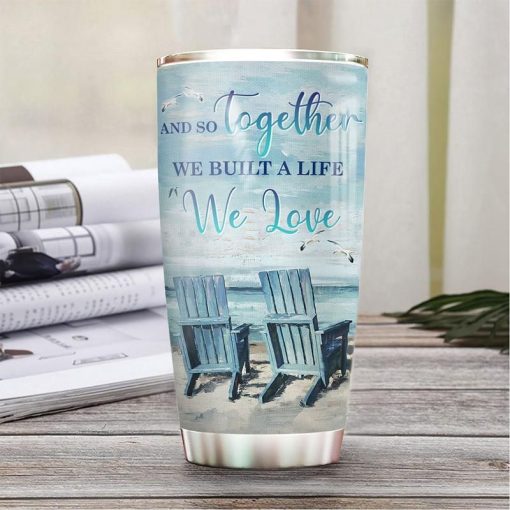 Beach Couple Stainless Steel Cup