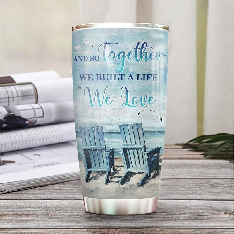 Beach Couple Stainless Steel Cup Beach Couple Stainless Steel Cup