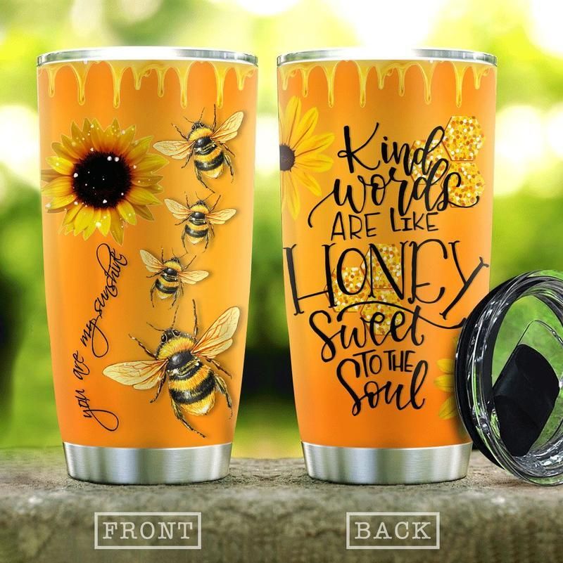 Bee Sunflower Stainless Steel Cup Bee Sunflower Stainless Steel Cup