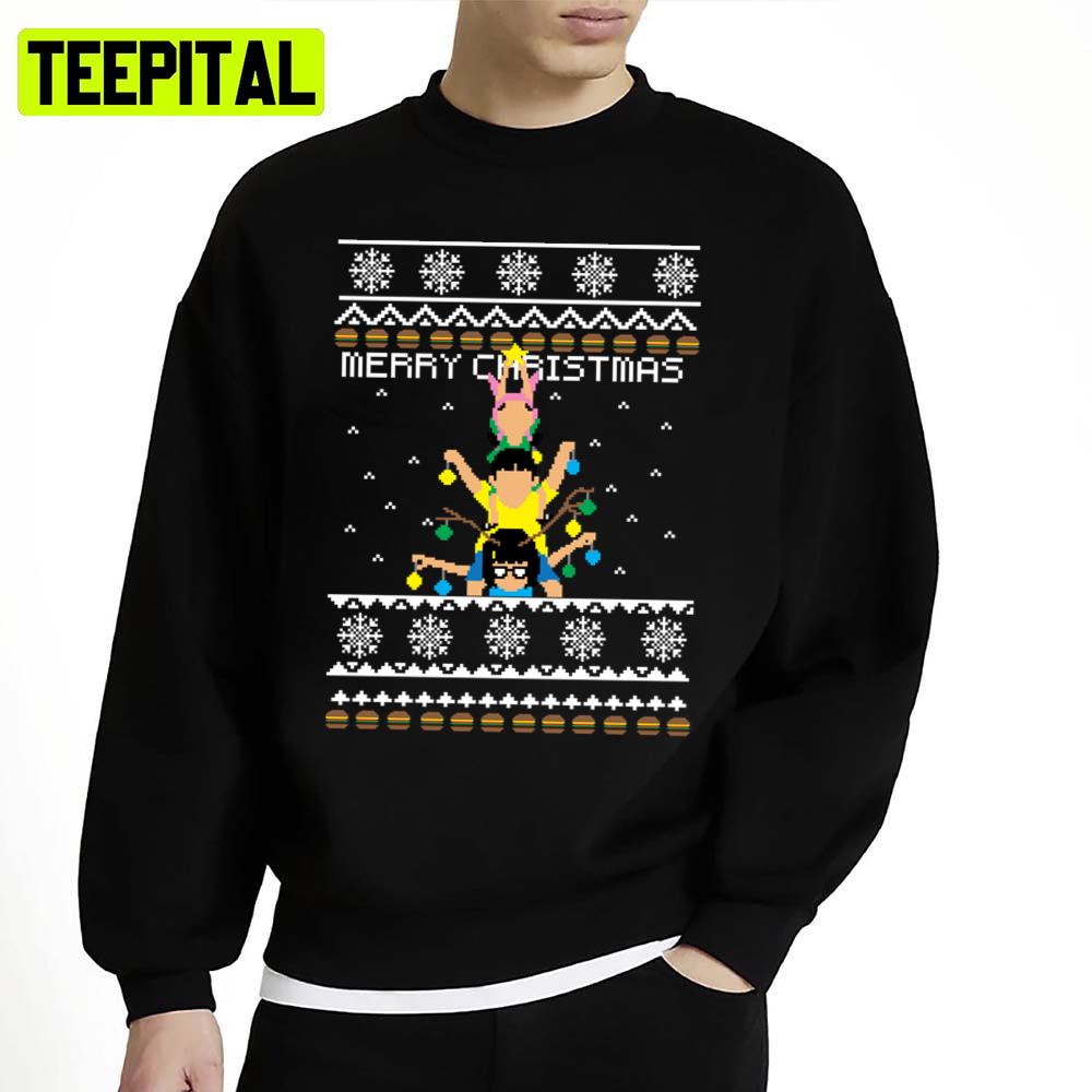 Belcher Christmas Bob's Burger Knit Pattern Ugly Unisex Sweatshirt Belcher Christmas Bob's Burger Knit Pattern Ugly Unisex Sweatshirt